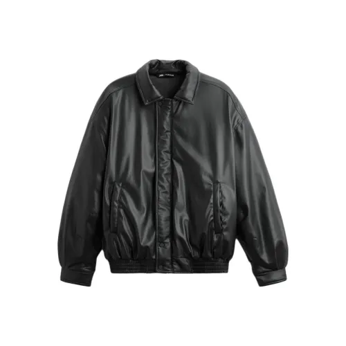 ZARA Черные Мужские Кожаные Куртки