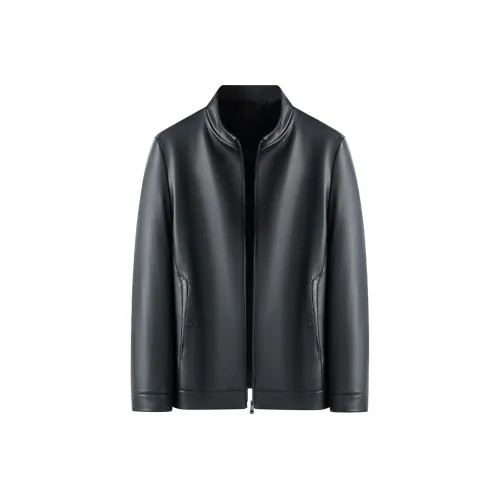 FORTEI Leather Jacket Men's Black