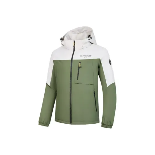 QIAODAN Тренчкот Мужской Бирюзовый Дымчатый Белый