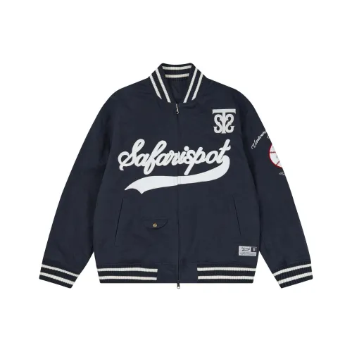 Safarispot ROUX Основа UNIFORM Команда Двусторонний VARSITY Бейсбольная куртка Унисекс Темно-синий Морской синий
