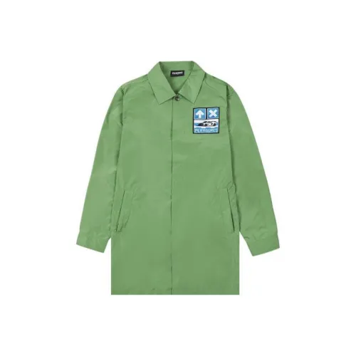 PLEASURES Тренчкот Унисекс Зеленый