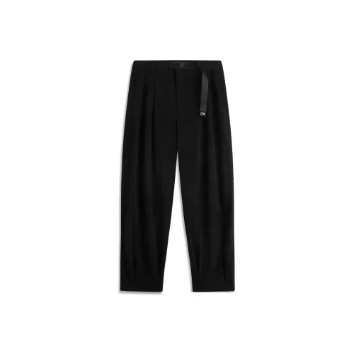 LINING Sports Life Collection Вязаные тренировочные брюки мужские черные