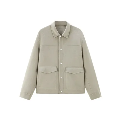 PEACEBIRD MEN Sven Двойной Sided Шерсть Executive Отложной воротник Пальто Куртка Мужская