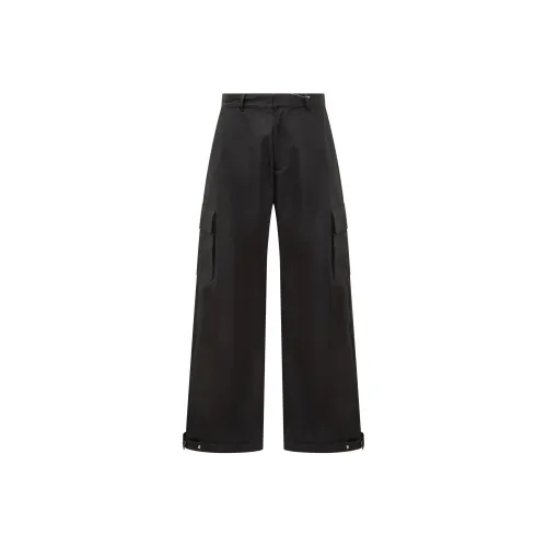 OFF Белые Карго Брюки Свободный крой Мужские Темно-серый