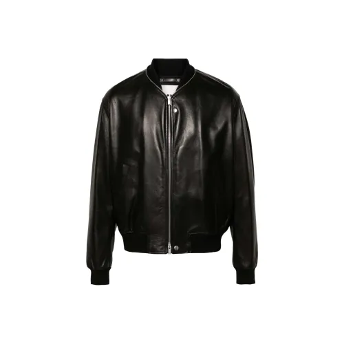 JIL SANDER FW24 Кожаная Куртка Мужская Черная