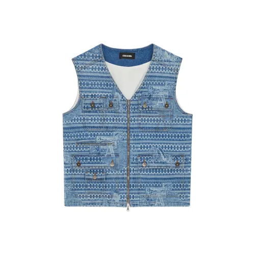 Ahluwalia Blue Men's Gilets Ahluwalia Синий Мужской Жилеты