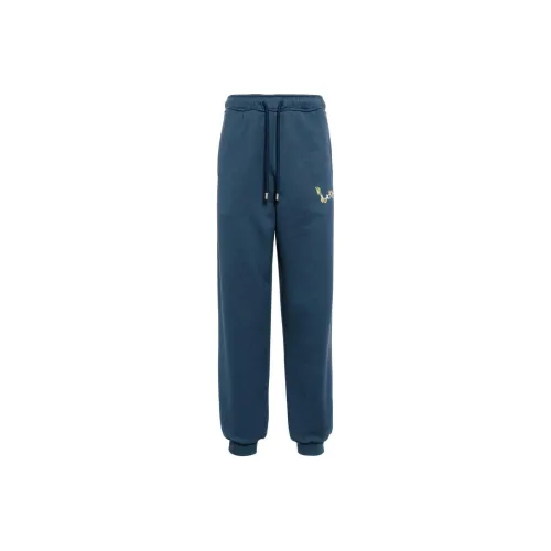 Lanvin Steel Blue Мужские Вязаные Спортивные Штаны