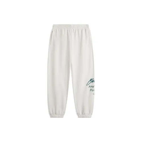 LINING Sports Life Collection Вязаные тренировочные штаны мужские фотиния серый