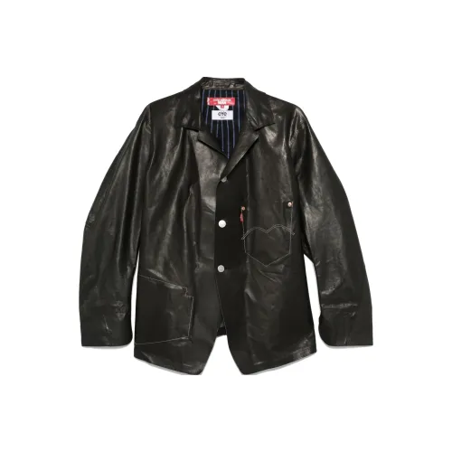 JUNYA WATANABE Черные Мужские Кожаные Куртки