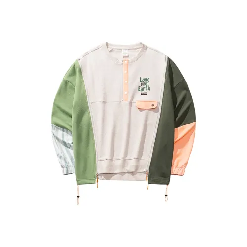 ANTA Outdoor Collection Свитшот Мужской Серый Фотиния Серый Дракон Цвет Колодца Зеленый Удача Зеленый