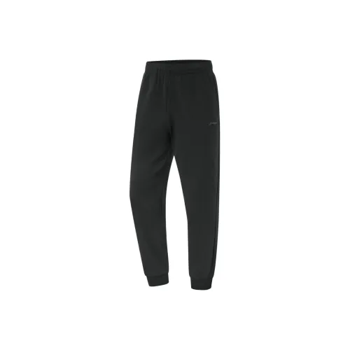 LINING Fitness Series Вязаные Спортивные Штаны Мужские Черные