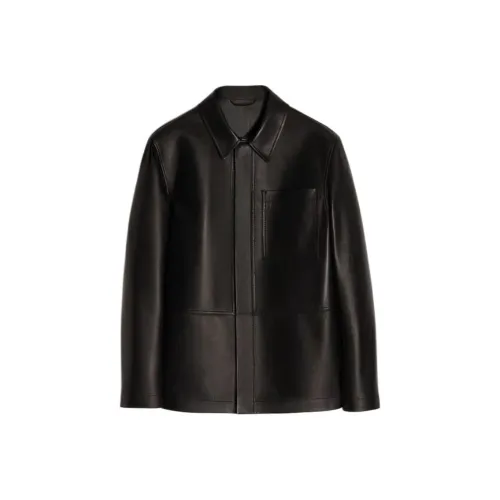 Dunhill Черные Мужские Кожаные Куртки