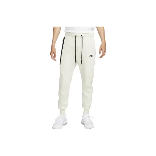 Nike Sportswear Tech Fleece Вязаные Тренировочные Штаны Мужские Айвори Белый