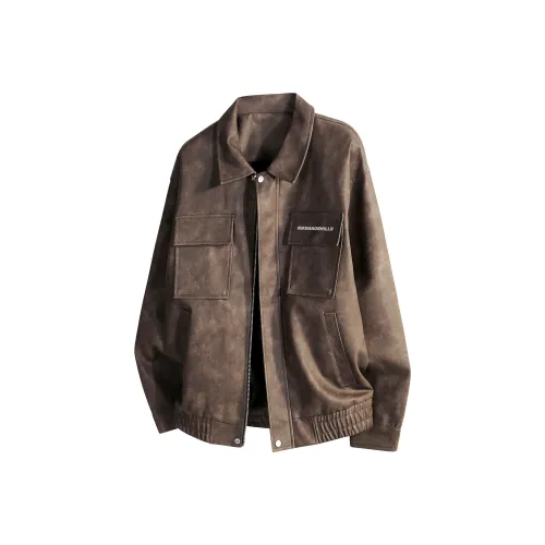 S.k. Manor Hill Кожа Куртка Унисекс
