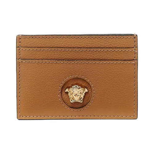 VERSACE La Medusa Коровья кожа Держатель для карт Женский Коричневый