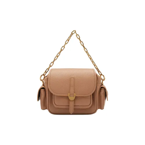 COCCINELLE GRAIN LEATHER Сумка через плечо Сумка на плечо Мини Женская Телесного цвета