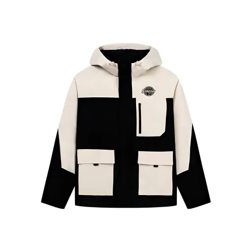 361° Basketball Collection Тренчкот Мужской Супер-Черный Светлый Бежевый Серый