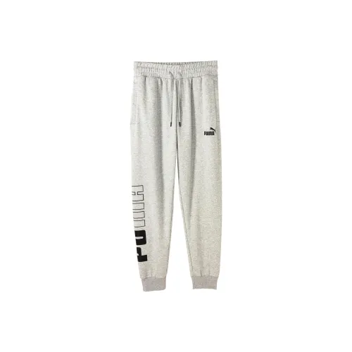 PUMA Вязаные тренировочные брюки мужские светло-меланжевый серый