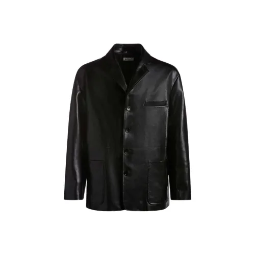 BALLY FW24 Кожа Куртка Мужская Черная