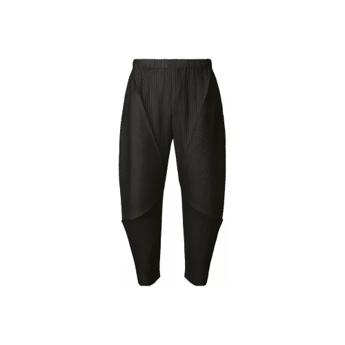 Homme Plissé Issey Miyake Черные Мужские Повседневные Штаны