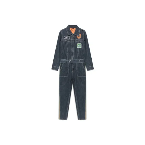 TSMLXLT Темно-джинсовый синий Унисекс Комбинезоны