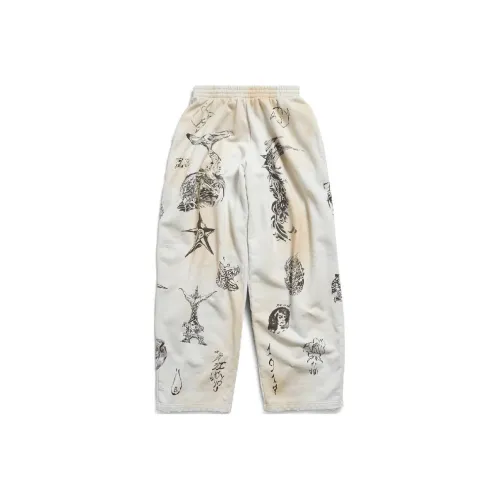 Balenciaga Вязаные Спортивные Штаны Унисекс Белые