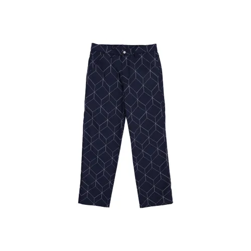 PLEASURES совместный бренд Темно-морские синие Мужские Повседневные Штаны