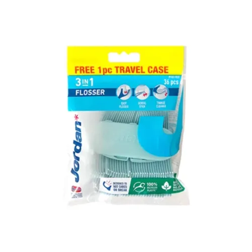 Джордан Взрослые 3 в 1 Зубная нить 36 палочек