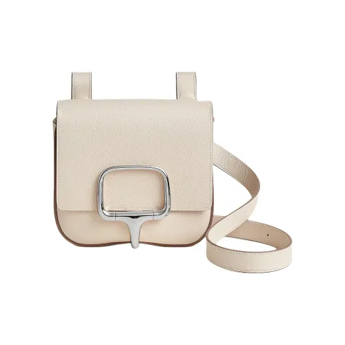 HERMES Della Cavalleria Epsom Телячья кожа Сумка через плечо Сумка на плечо Мини Женская 10 Craie Milkshake Белый