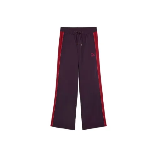 PUMA Fall 2022 T7 Collection SS24 Вязаные тренировочные штаны унисекс Полуночная слива