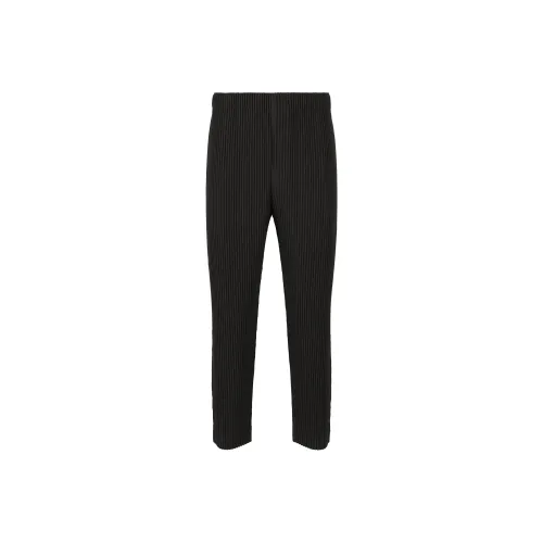 Homme Plissé Issey Miyake SS24 Вязаные Спортивные Штаны Мужские Черные