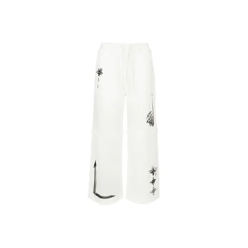 YLDP Белые Унисекс Повседневные Брюки