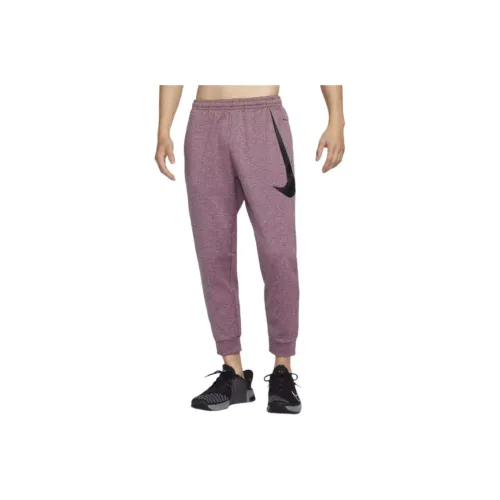 Nike Therma Fit Вязаные Тренировочные Брюки Мужские Яркие Бордово-Красные