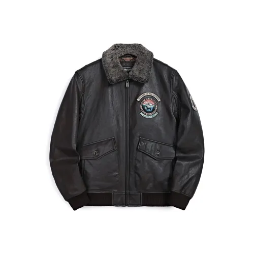 MCS Leather Jacket Men's Dark Coffee