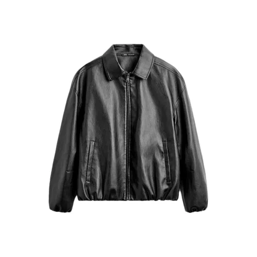ZARA Черные Мужские Кожаные Куртки