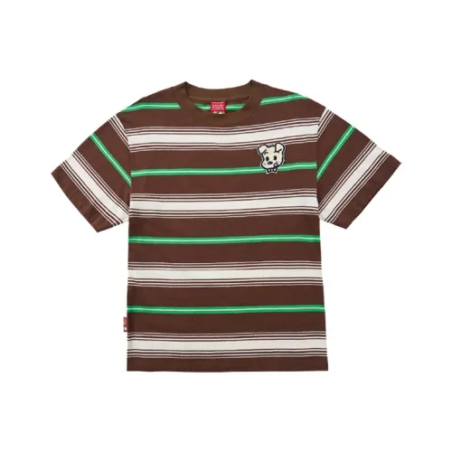 Checkitout x YUANTIANZHI LIANMINGKUAN Т-рубашка Унисекс Цвет печенья Мастер Коричневый белый зеленый