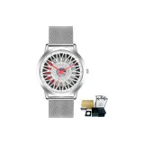 Серебряная сетчатая сумка