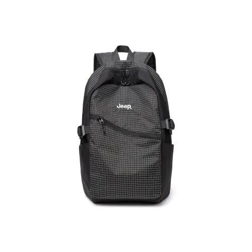 Jeep Нейлон Ноутбук Рюкзак Стандартный Унисекс Черная Клетка