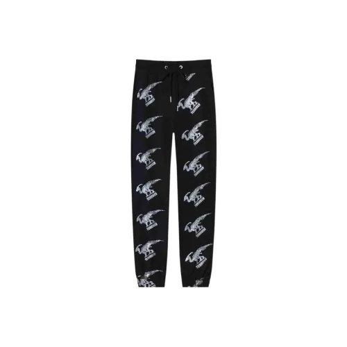 TCH Черные с серебристым логотипом Унисекс Повседневные брюки