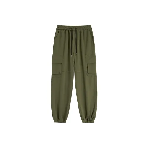 Menblero Повседневные брюки Унисекс Оливково-зеленый