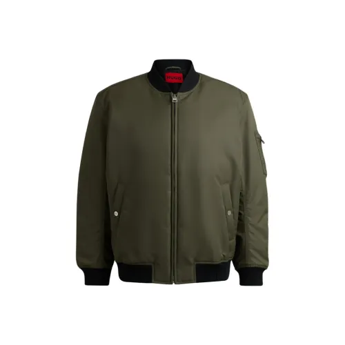 Hugo Boss Хлопковый пуховик мужской хаки