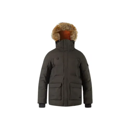 DECATHLON Темно-оливковый зеленый Мужской Парки