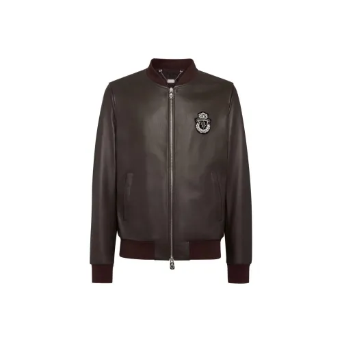 BILLIONAIRE BOYS CLUB CO-TITLED Кожаная Куртка Мужская Коричневая