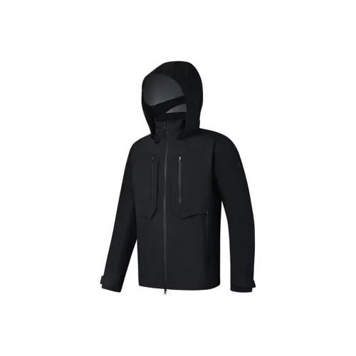 FILA Фитнес Поход Водонепроницаемый Ветрозащитный Дышащий And Теплоизоляционный Ветровка Мужской Глубокий черный