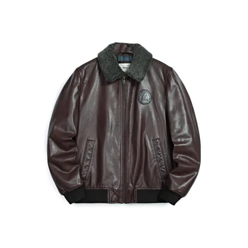 MCS кожаная куртка мужская цвет кофе