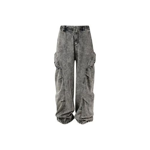 PASET Дымчато-серый Унисекс Джинсы