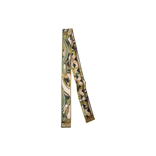 EMILIO PUCCI Шелковые шарфы Женские Хаки
