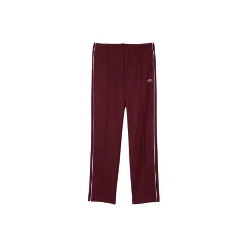 Вязаные тренировочные брюки LACOSTE Collaboration Мужские Коричнево-красные