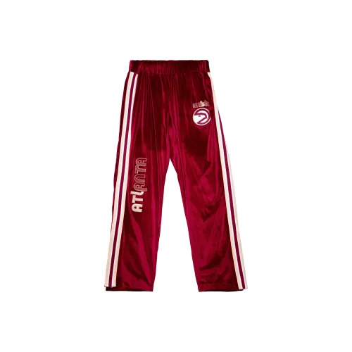 Mitchell Ness Red Men's Casual Pants Mitchell Ness Красный Мужские Повседневные Брюки