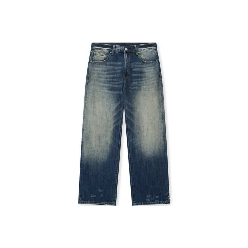 BONELESS Cut Jeans Unisex Vintage Blue БЕЗШОВНЫЙ Крой Джинсы Унисекс Винтаж Синий